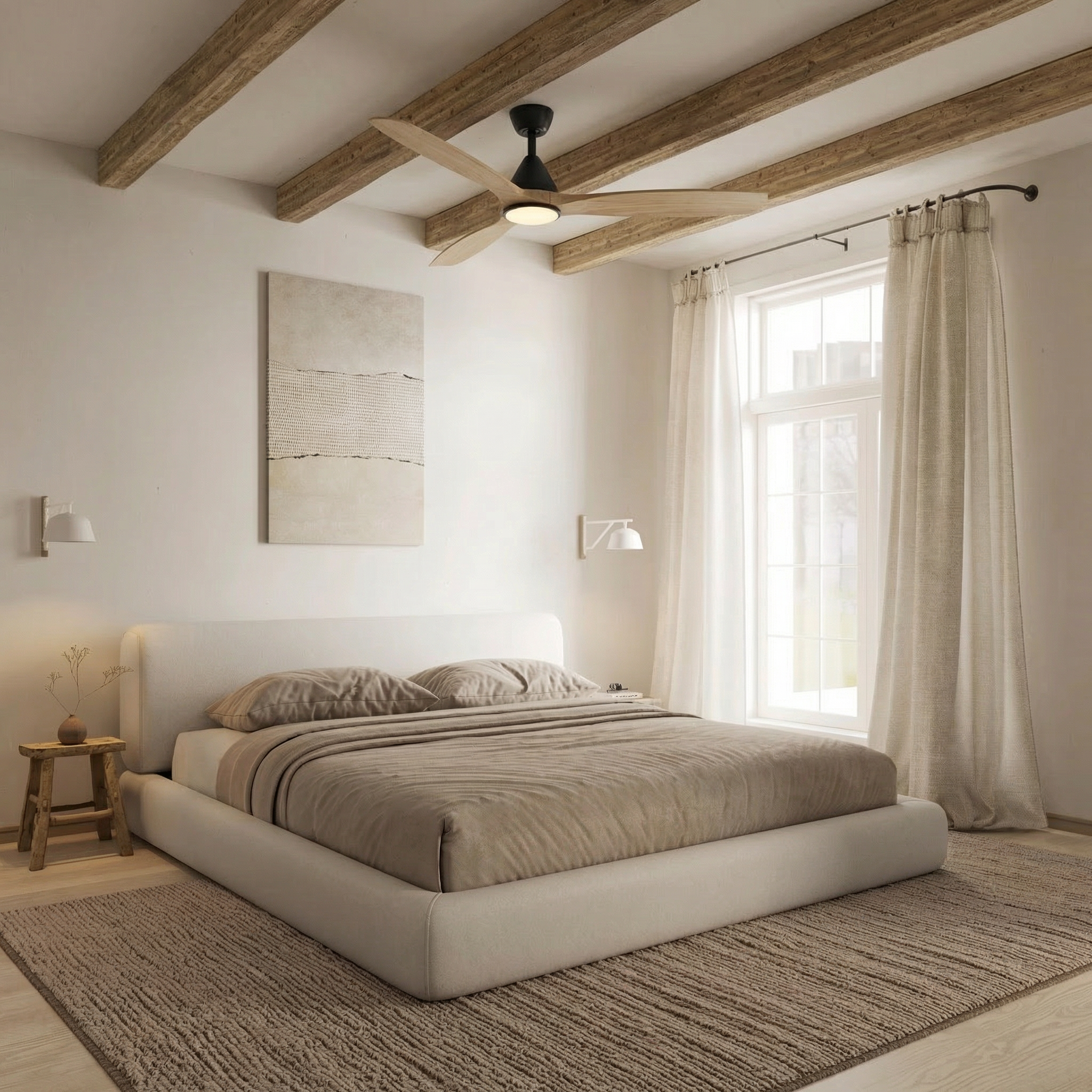 Dolomiti Ventilador de Techo Madera (132 cm / 112 cm)