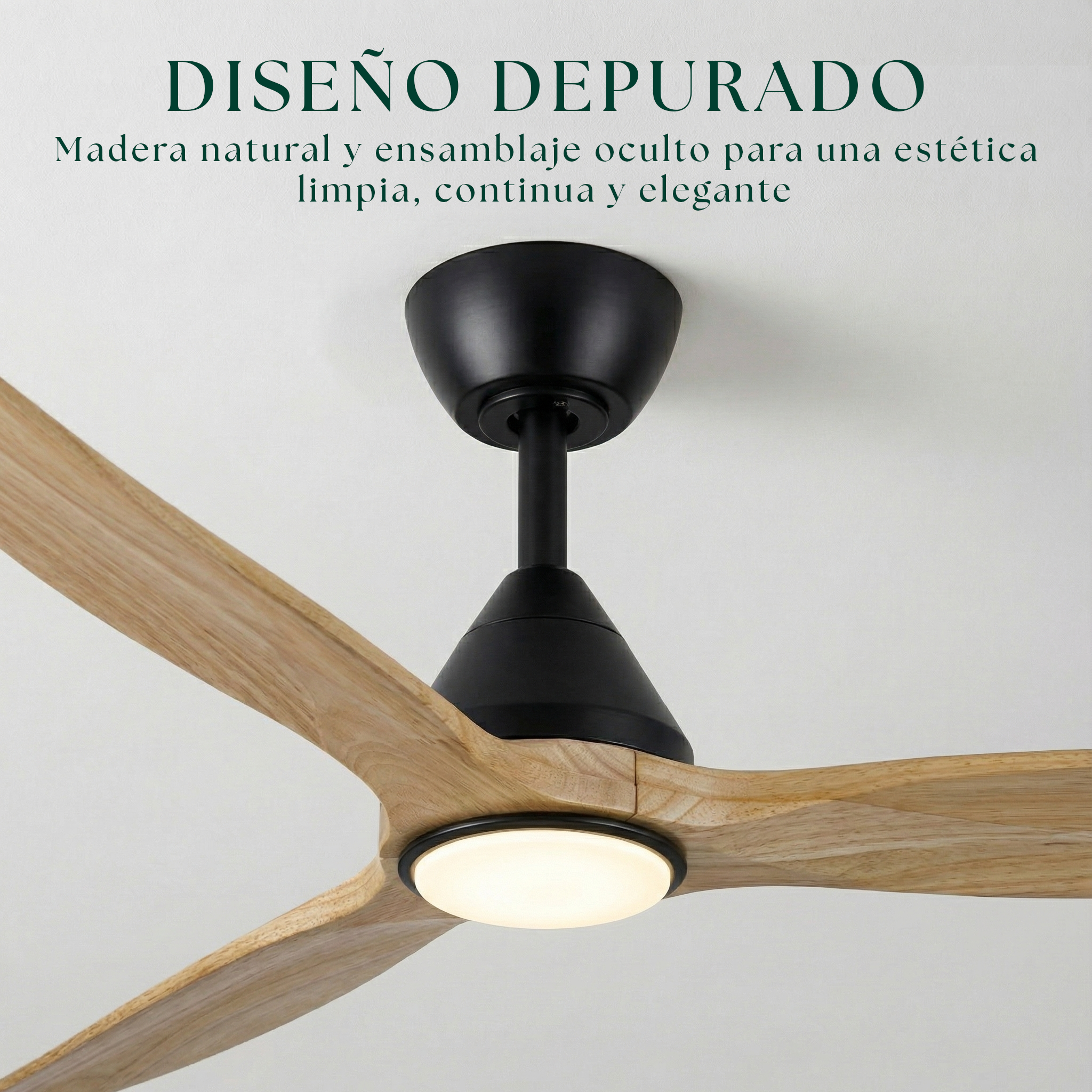 Dolomiti Ventilador de Techo Madera (132 cm / 112 cm)