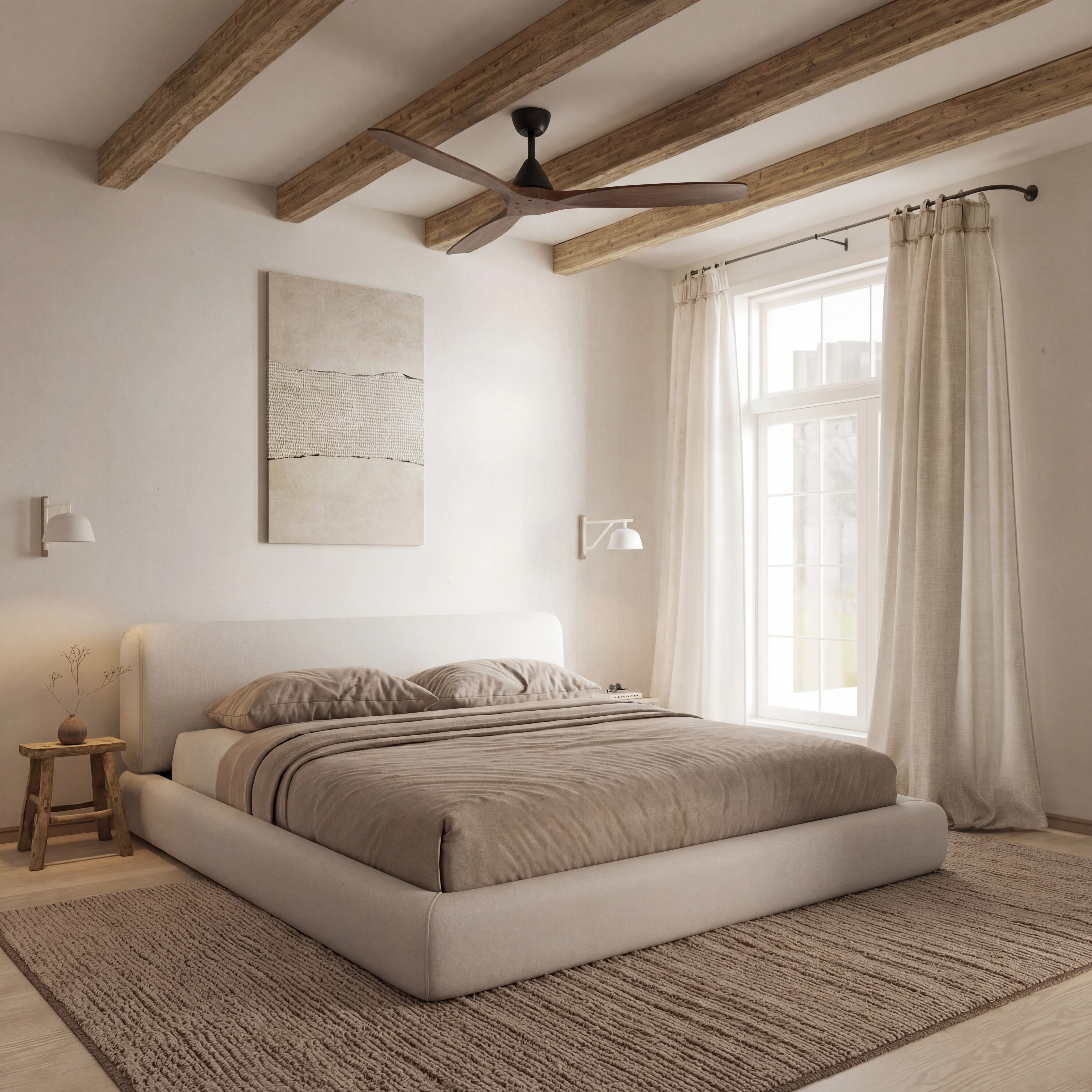 Dolomiti Ventilador de Techo Madera (132 cm / 112 cm)
