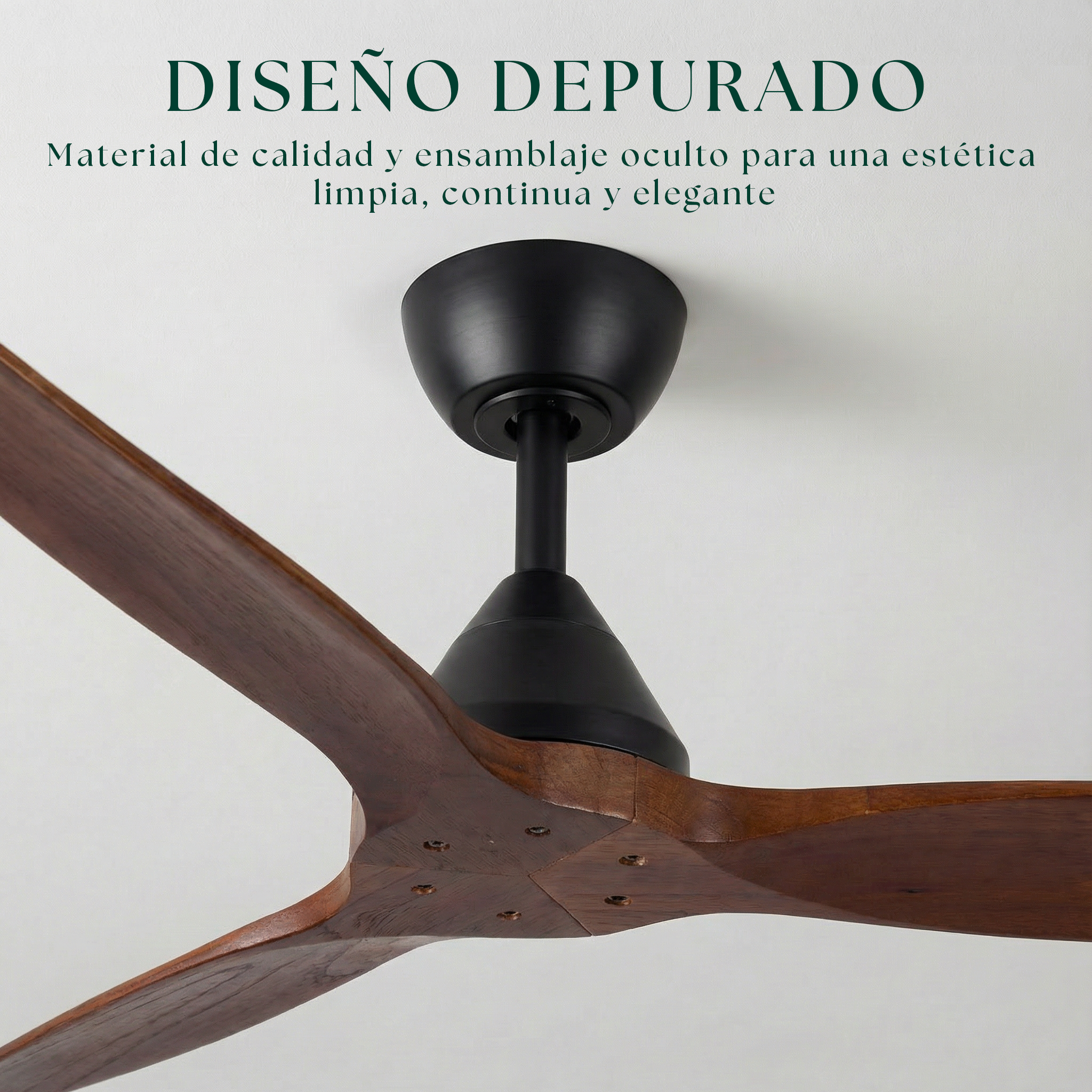 Dolomiti Ventilador de Techo Madera (132 cm / 112 cm)