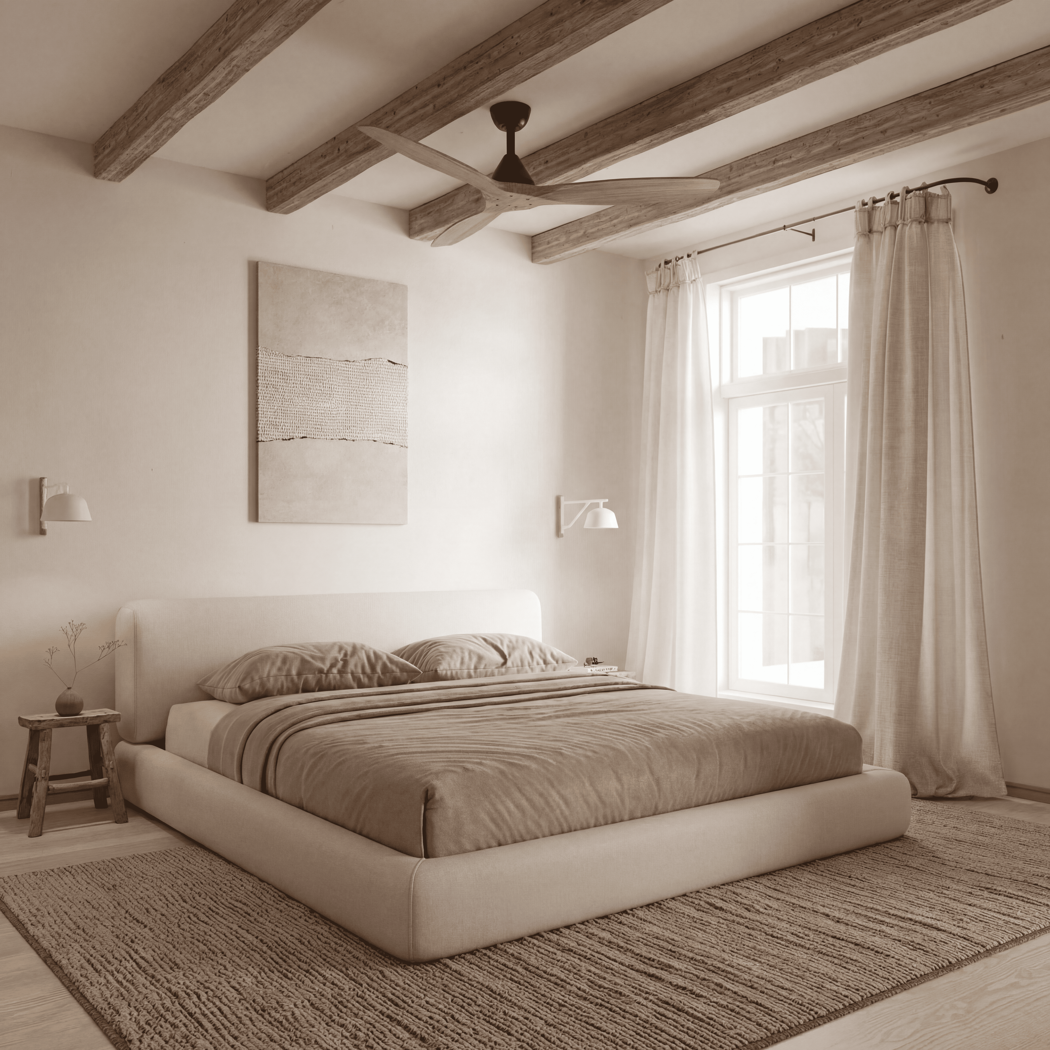 Dolomiti Ventilador de Techo Madera (132 cm / 112 cm)