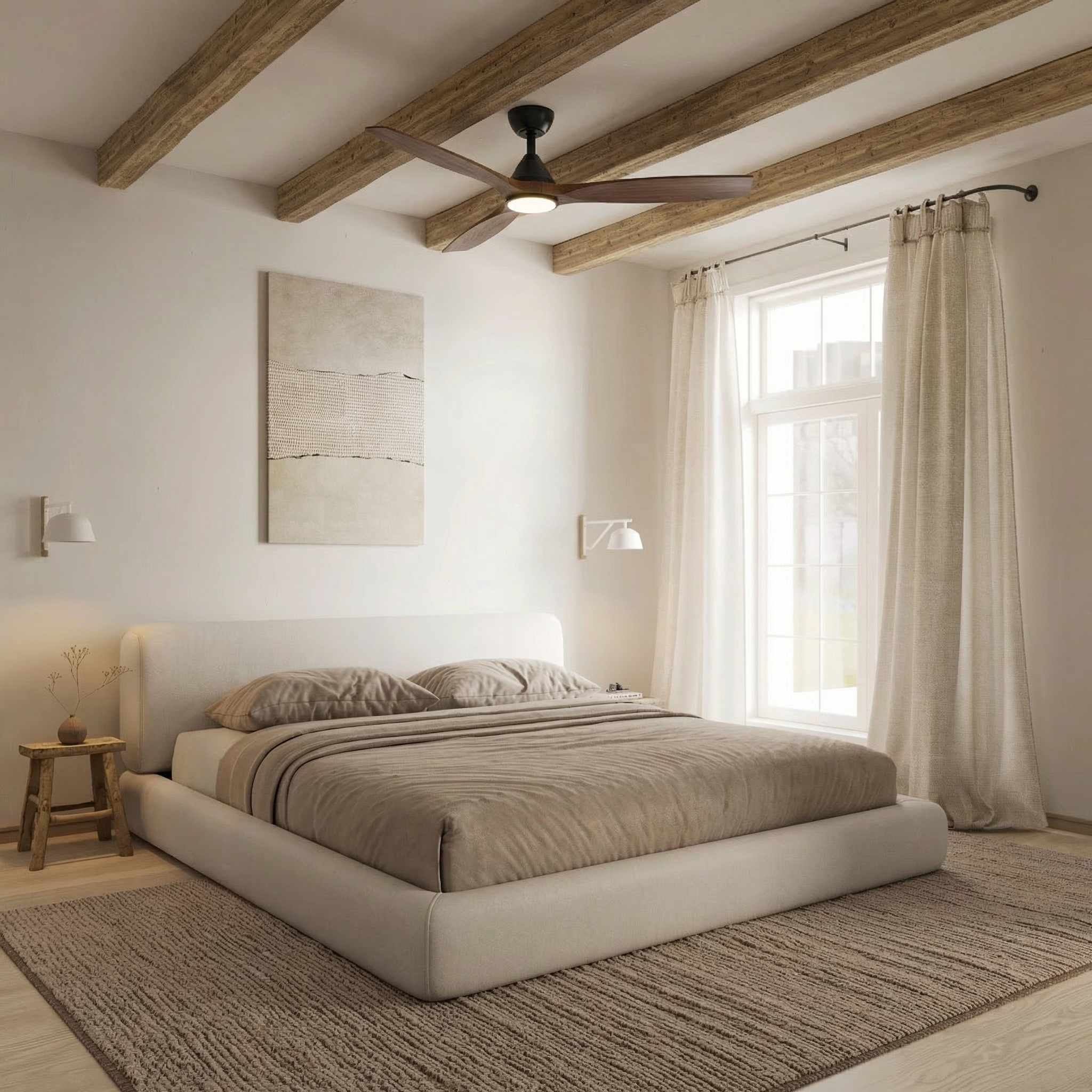 Dolomiti Ventilador de Techo Madera (132 cm / 112 cm)