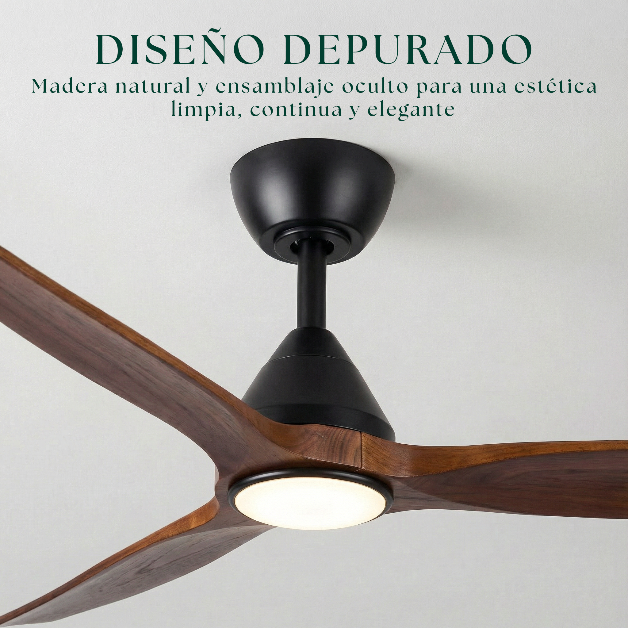 Dolomiti Ventilador de Techo Madera (132 cm / 112 cm)
