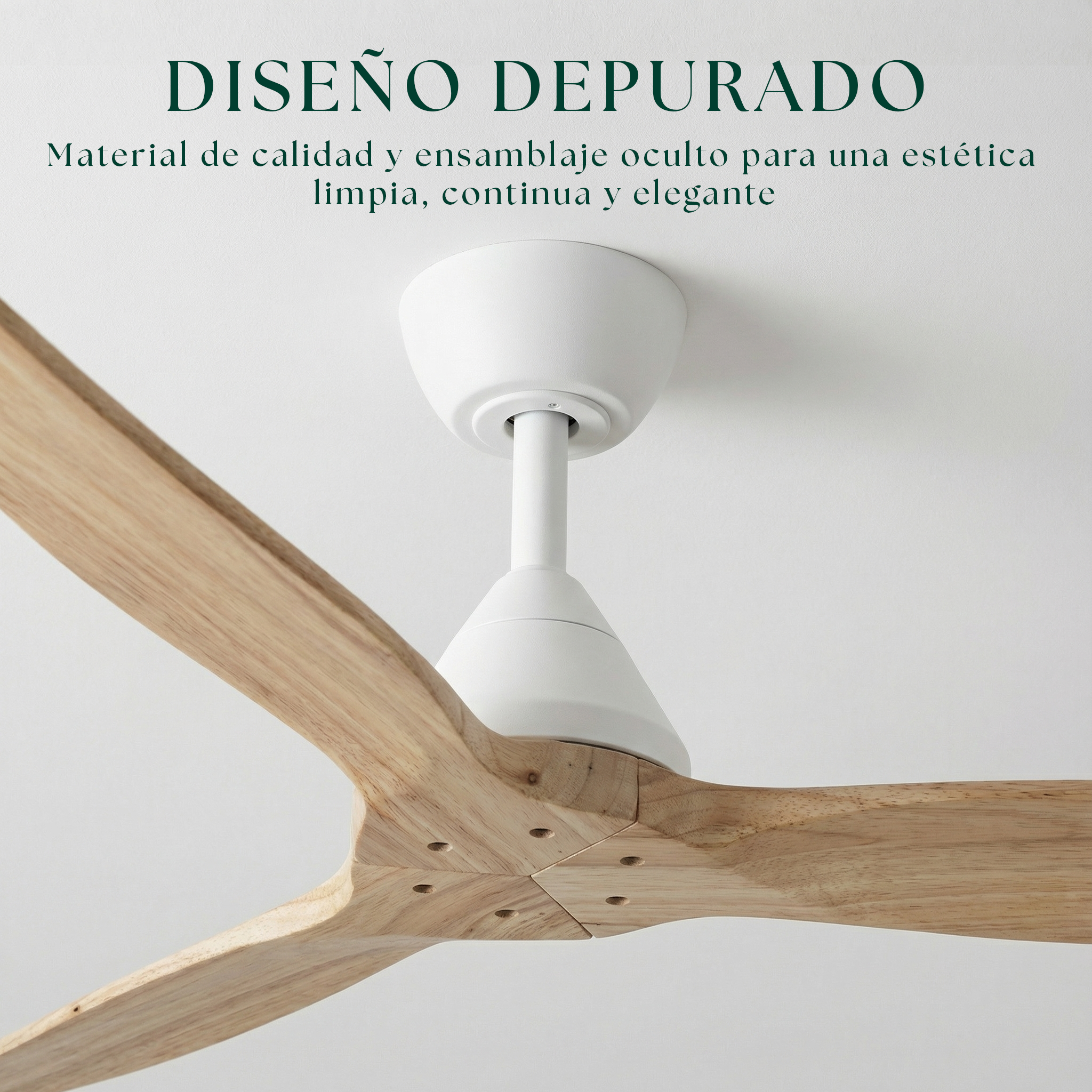 Dolomiti Ventilador de Techo Madera (132 cm / 112 cm)