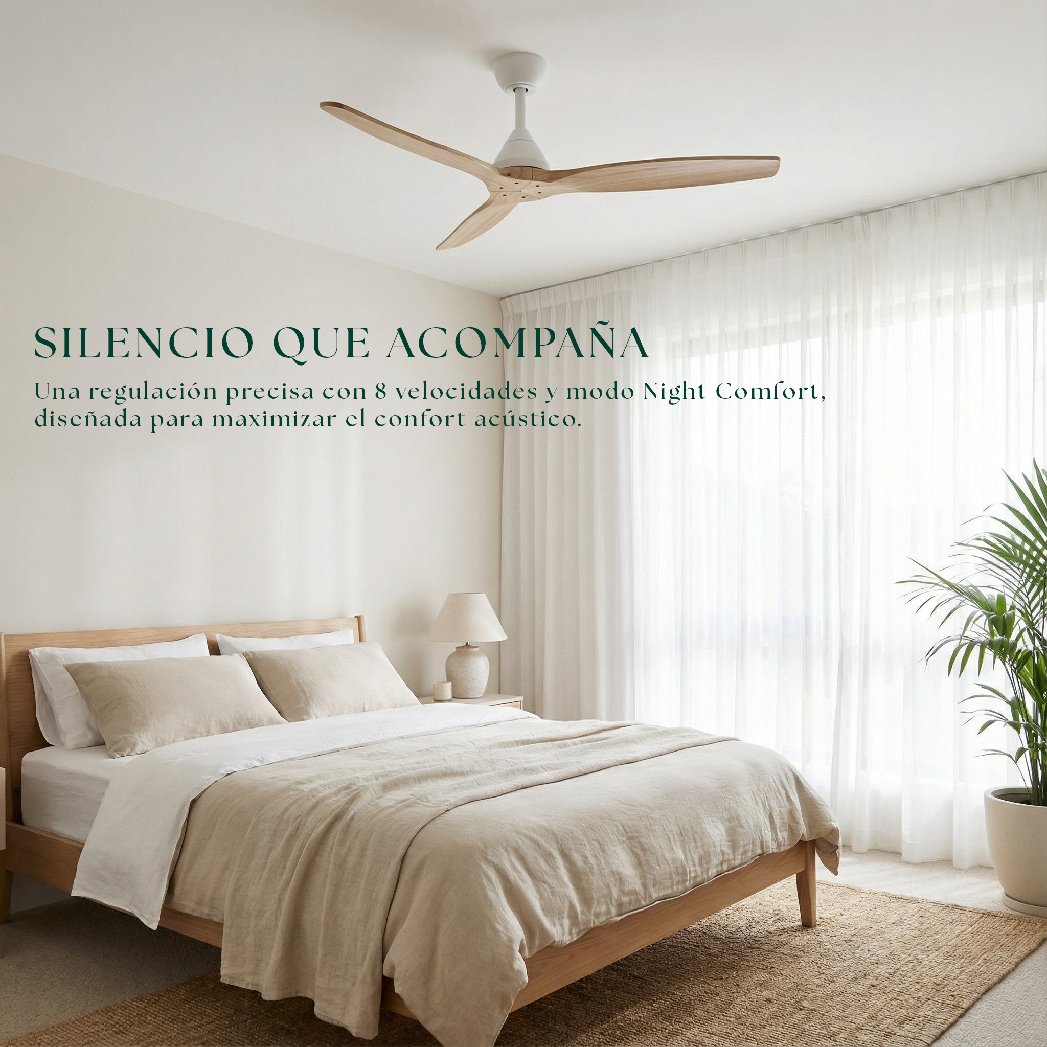 Dolomiti Ventilador de Techo Madera (132 cm / 112 cm)