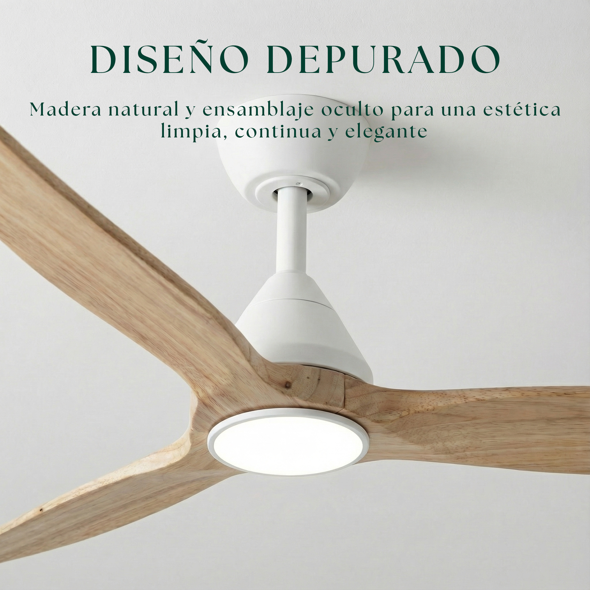 Dolomiti Ventilador de Techo Madera (132 cm / 112 cm)