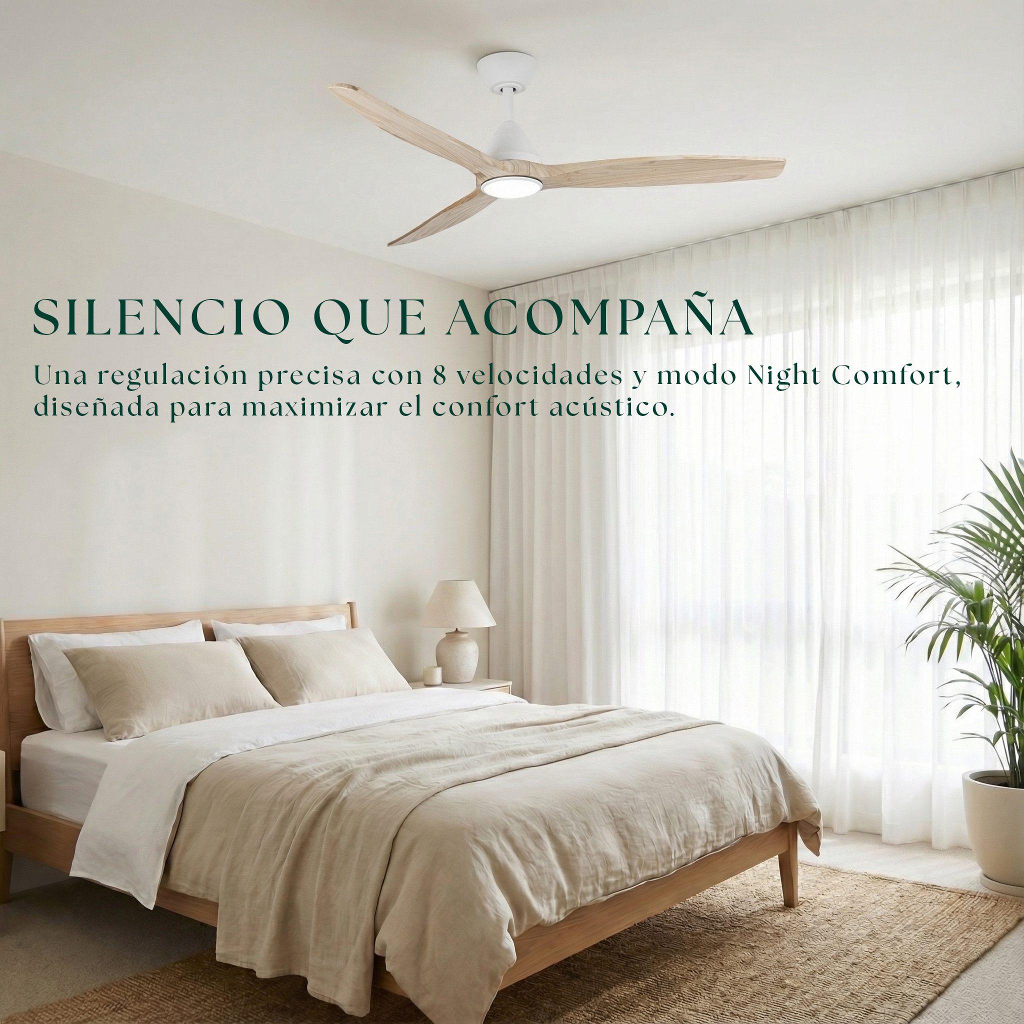Dolomiti Ventilador de Techo Madera (132 cm / 112 cm)