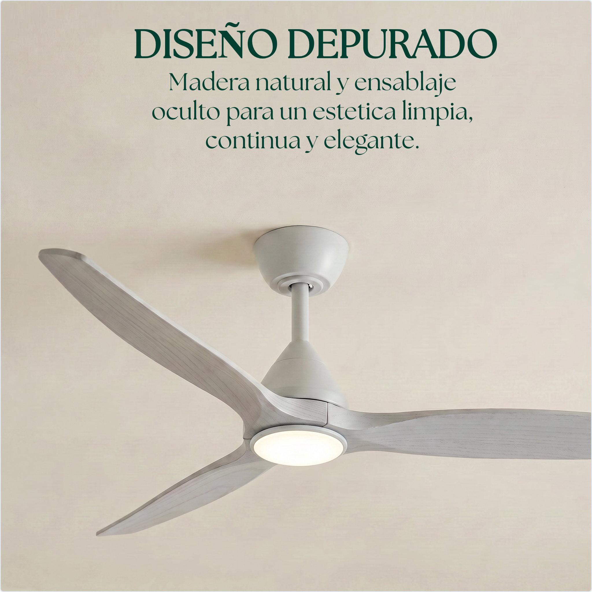 Dolomiti Ventilador de Techo Madera (132 cm / 112 cm)