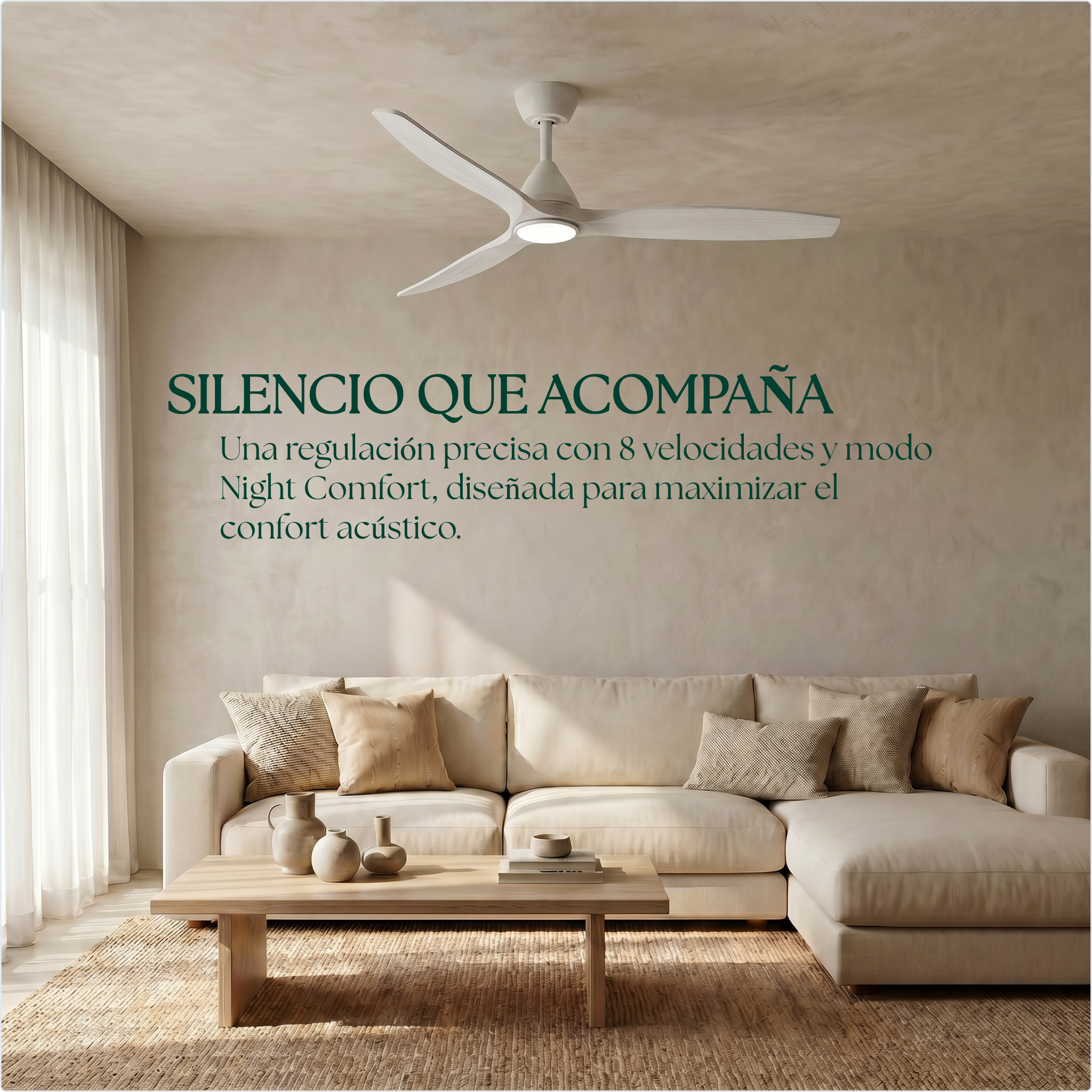 Dolomiti Ventilador de Techo Madera (132 cm / 112 cm)