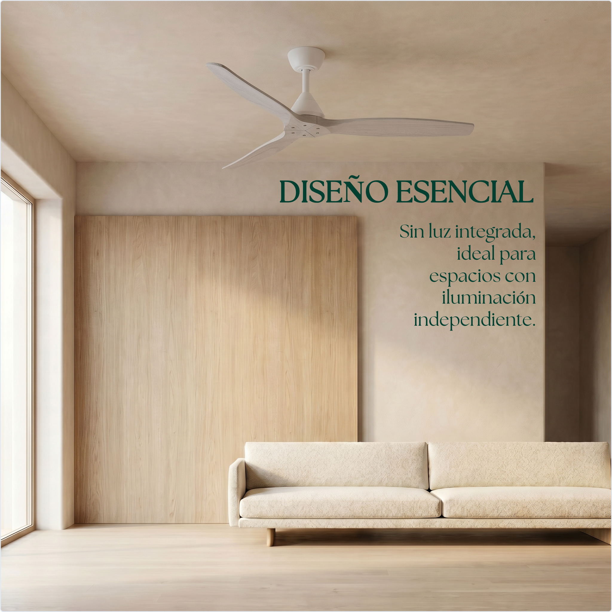 Dolomiti Ventilador de Techo Madera (132 cm / 112 cm)