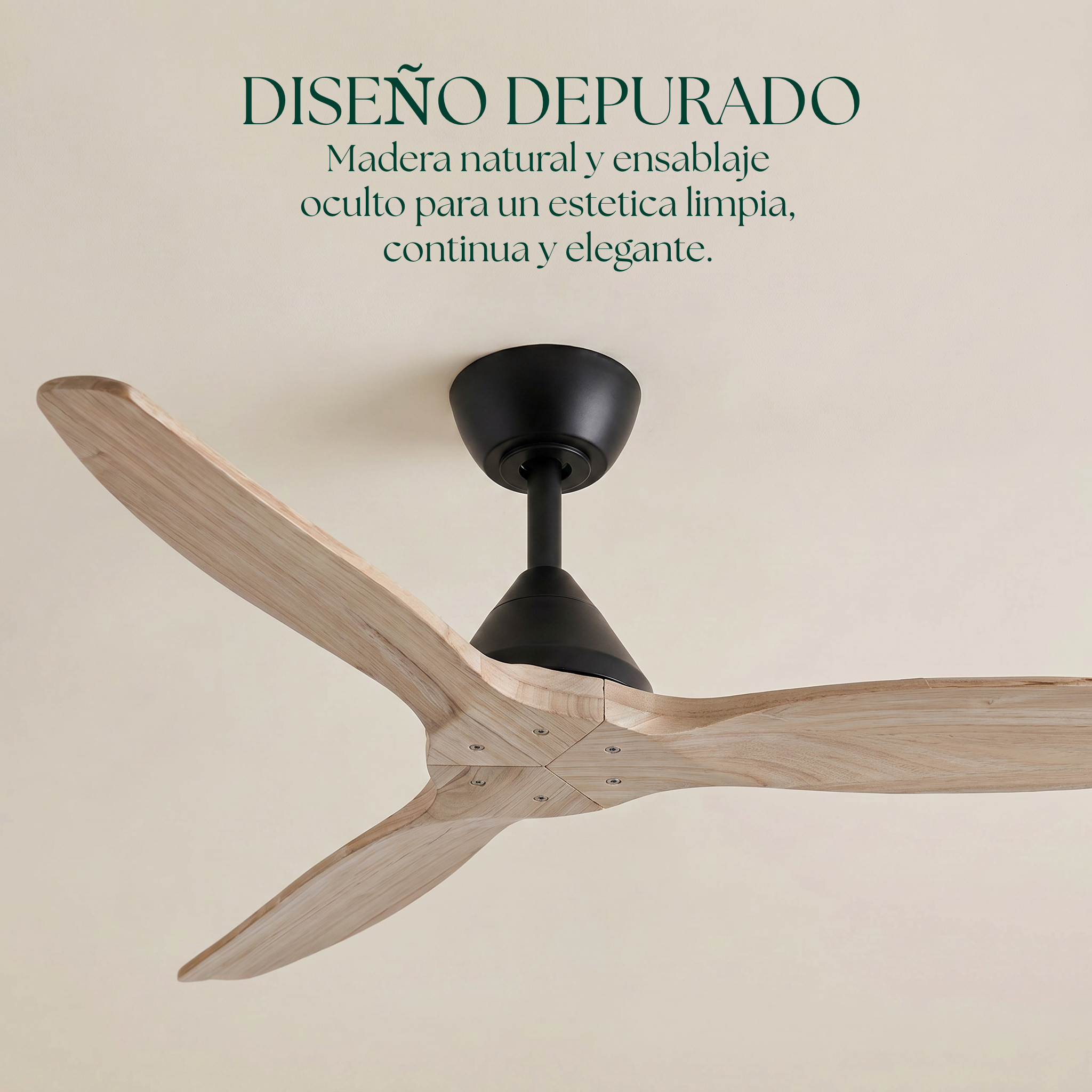 Dolomiti Ventilador de Techo Madera (132 cm / 112 cm)
