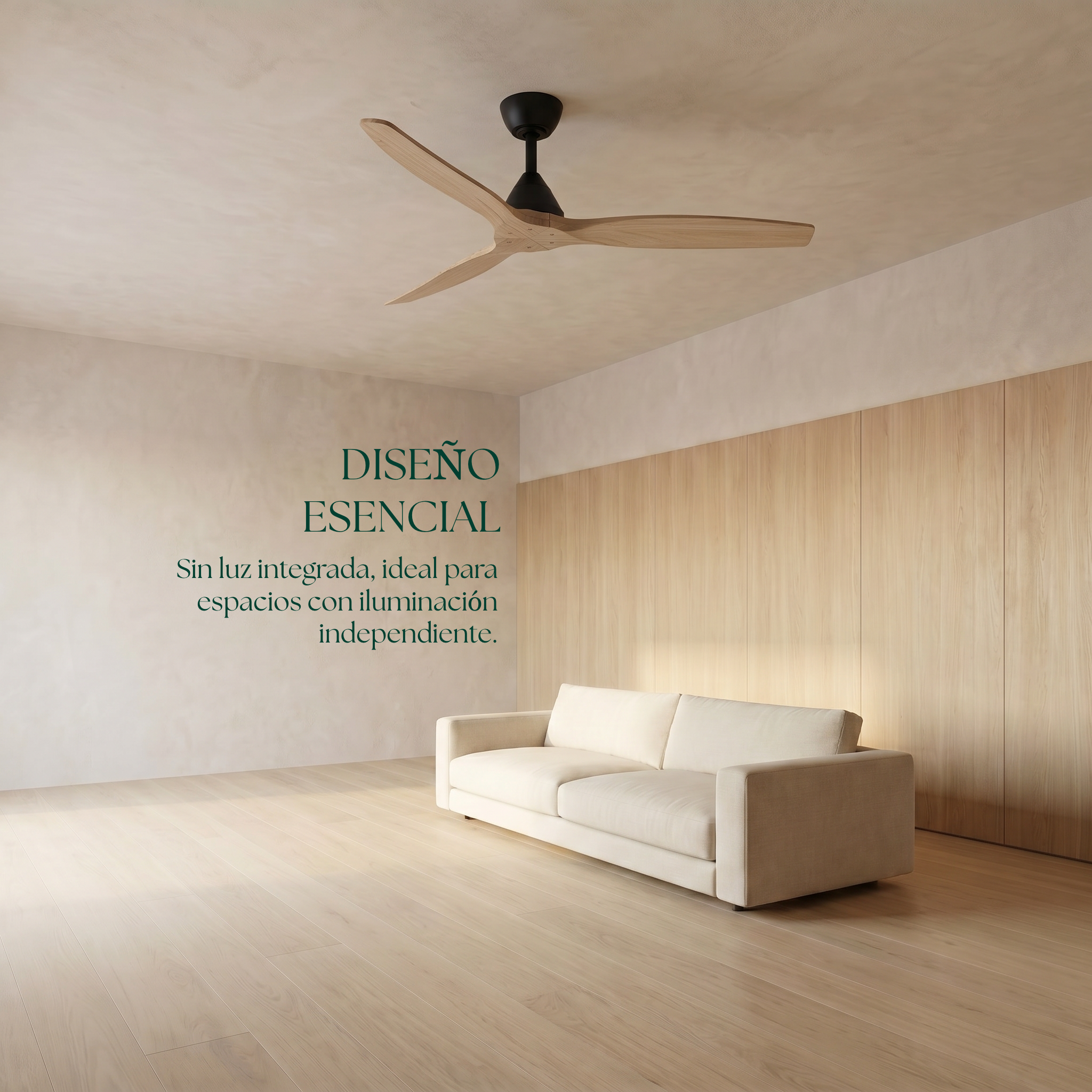 Dolomiti Ventilador de Techo Madera (132 cm / 112 cm)