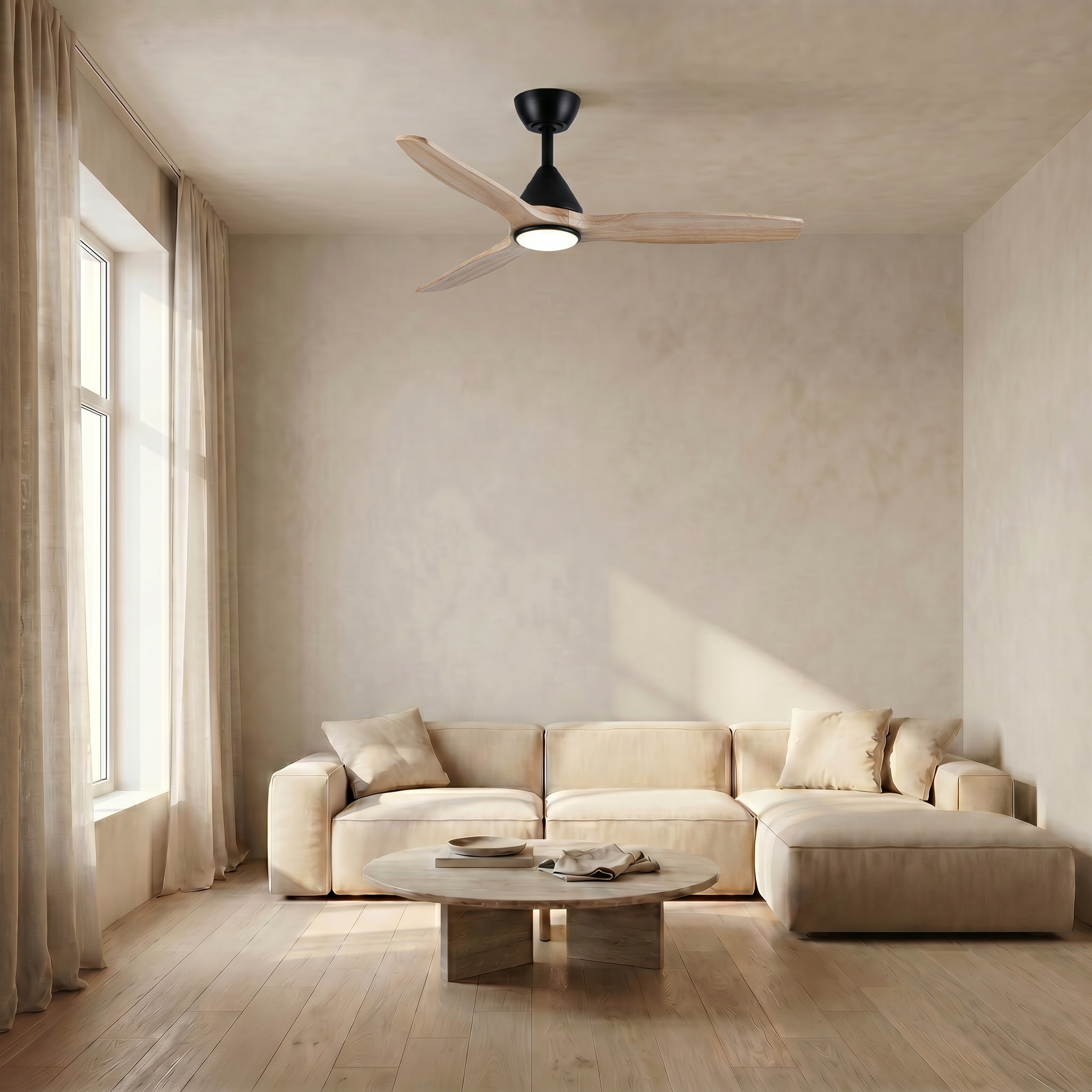 Dolomiti Ventilador de Techo Madera (132 cm / 112 cm)