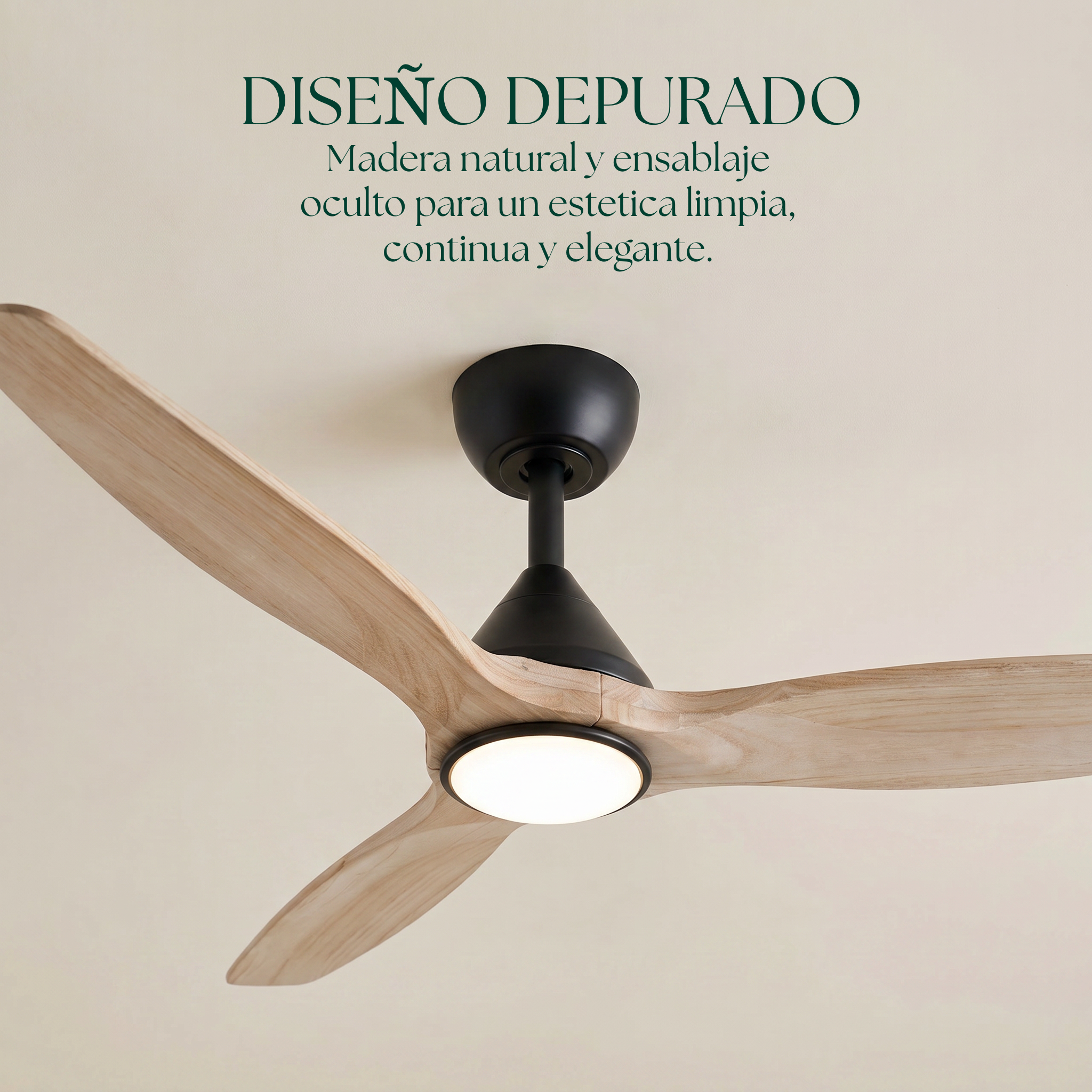 Dolomiti Ventilador de Techo Madera (132 cm / 112 cm)