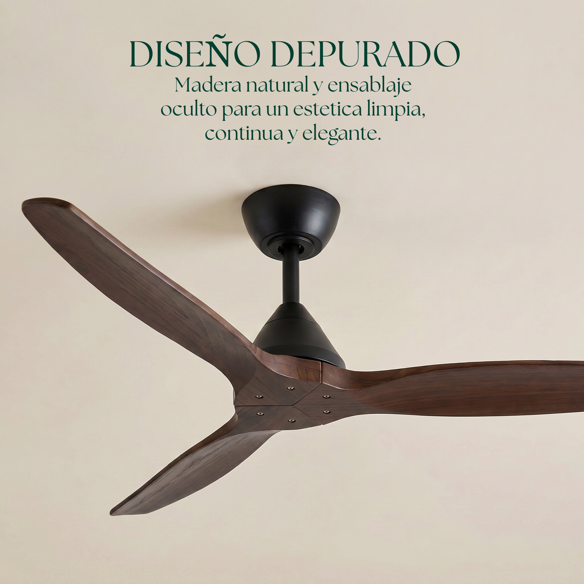 Dolomiti Ventilador de Techo Madera (132 cm / 112 cm)