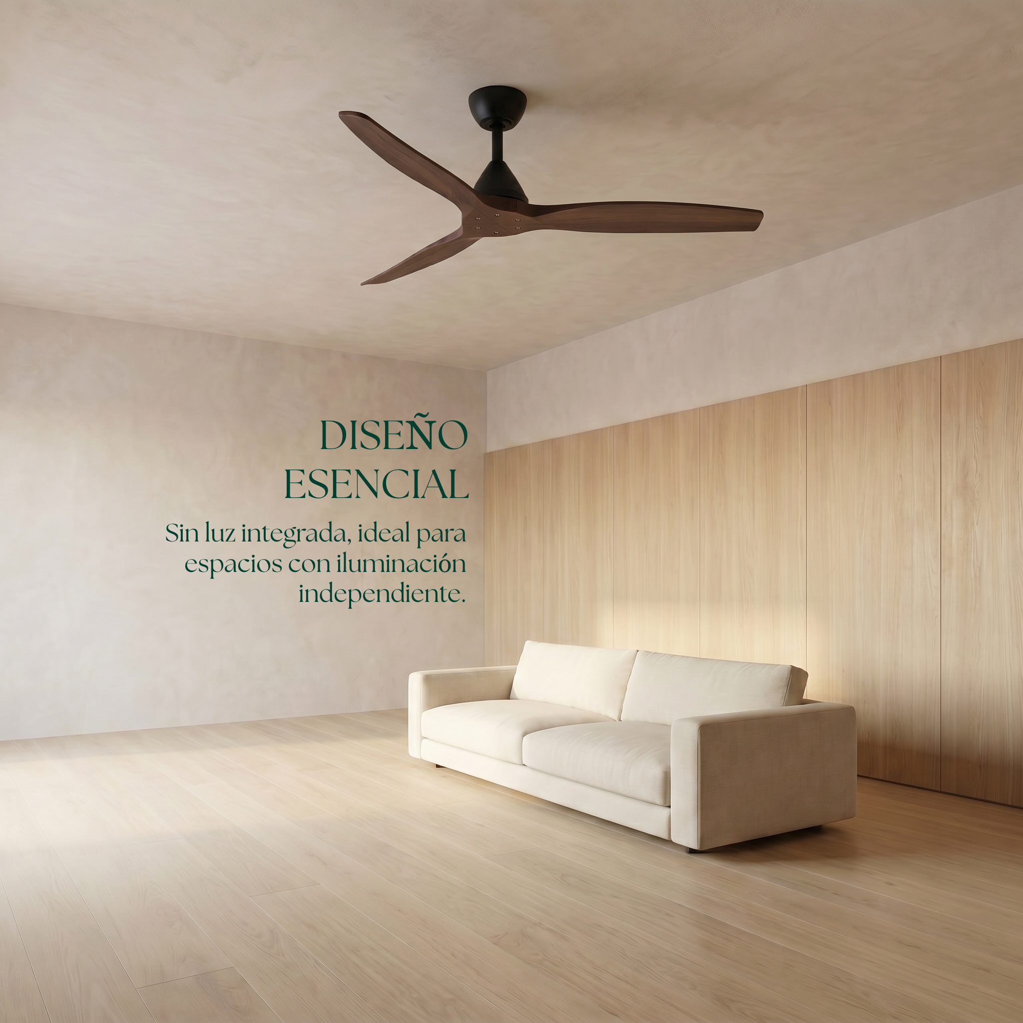 Dolomiti Ventilador de Techo Madera (132 cm / 112 cm)
