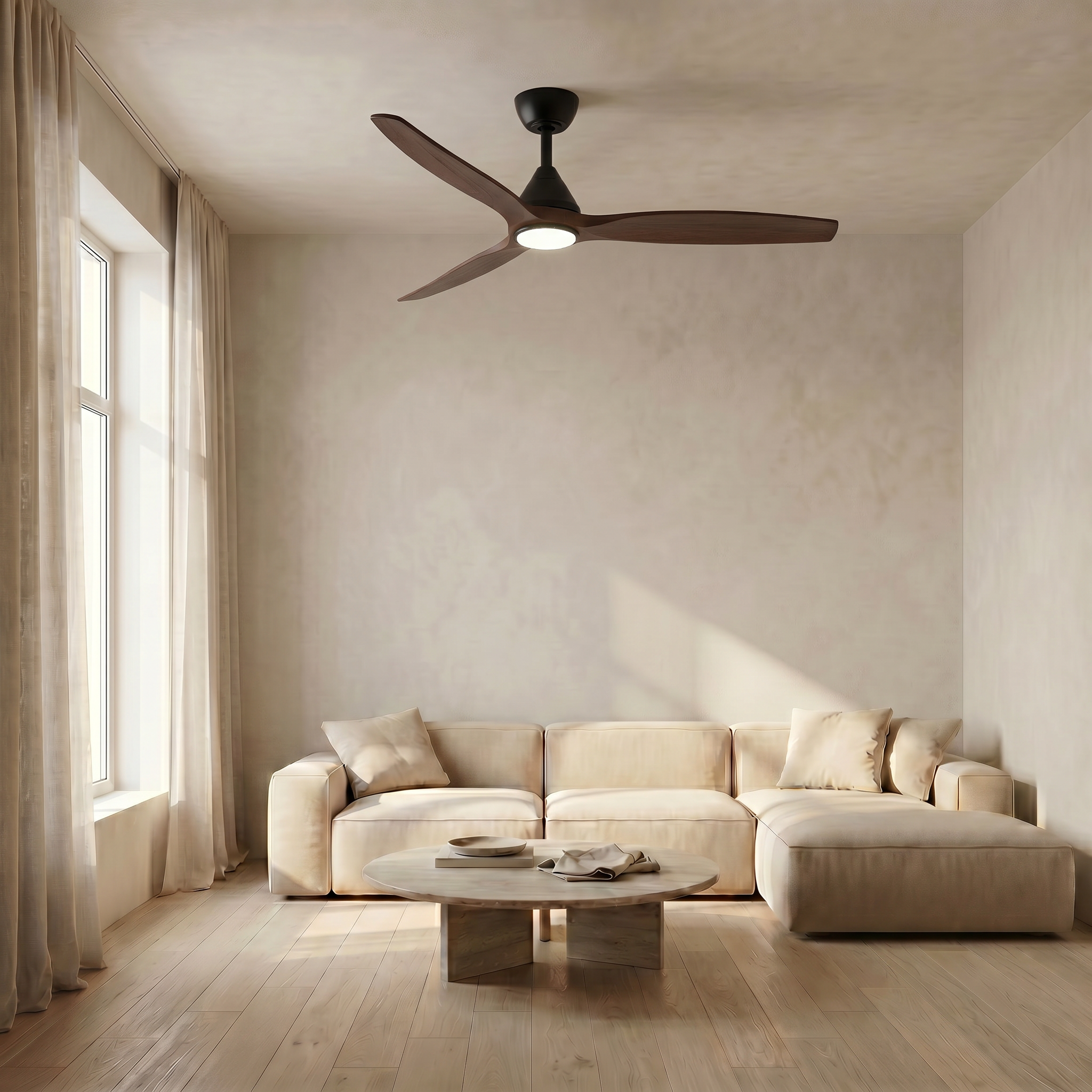 Dolomiti Ventilador de Techo Madera (132 cm / 112 cm)