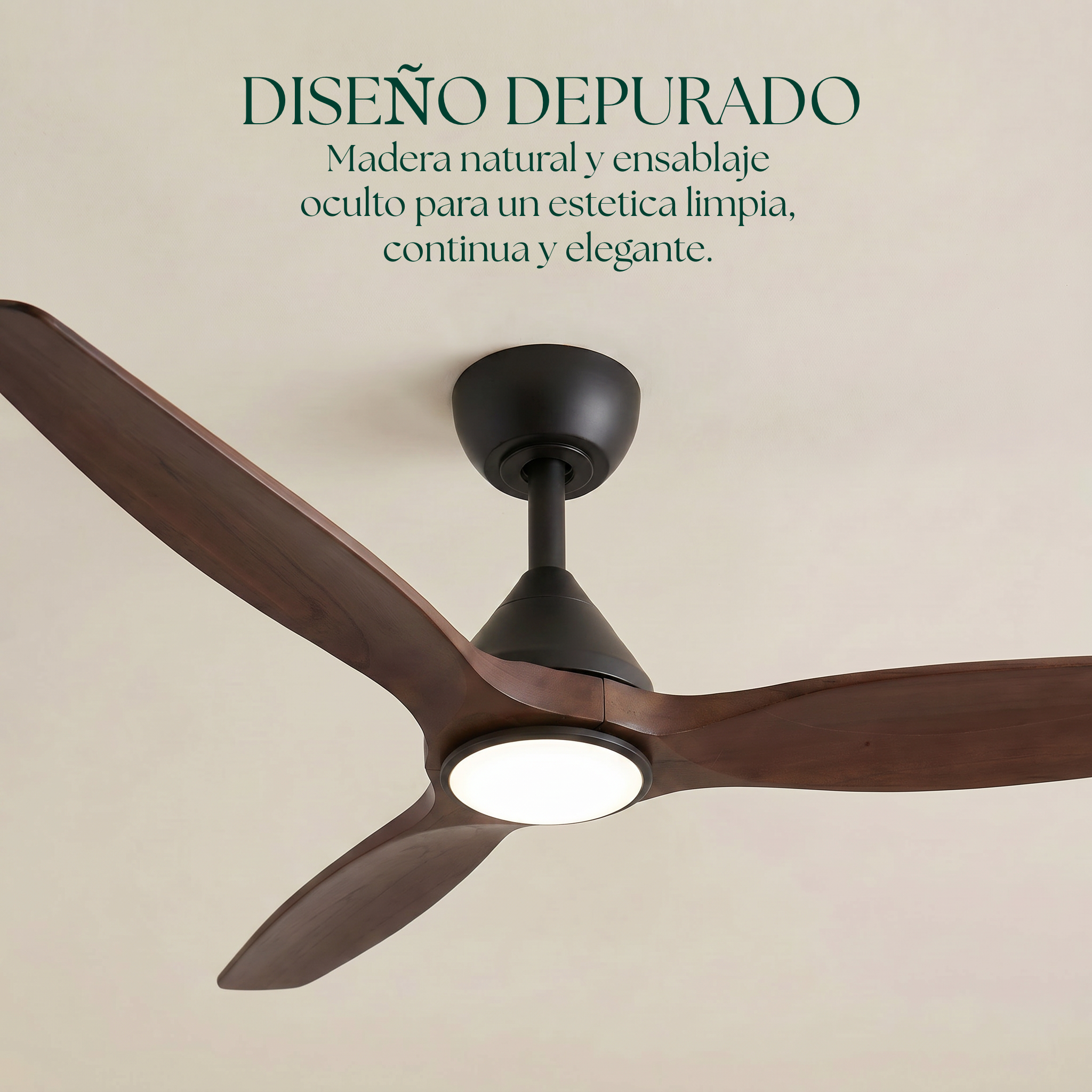 Dolomiti Ventilador de Techo Madera (132 cm / 112 cm)