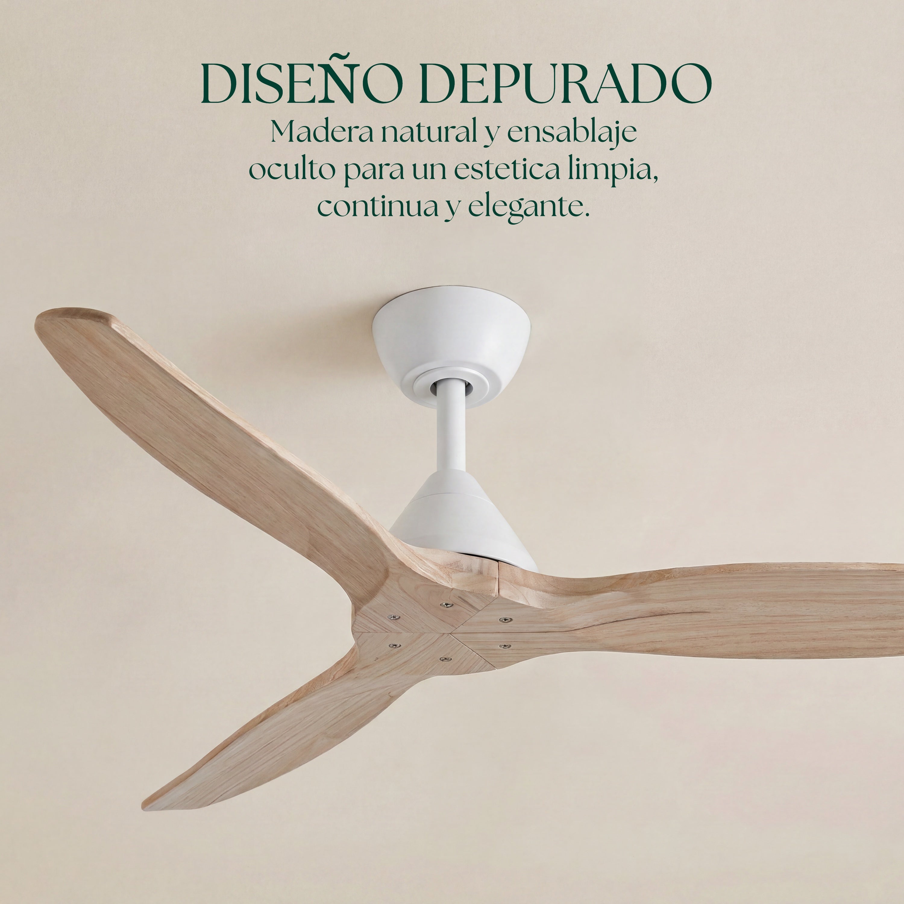 Dolomiti Ventilador de Techo Madera (132 cm / 112 cm)