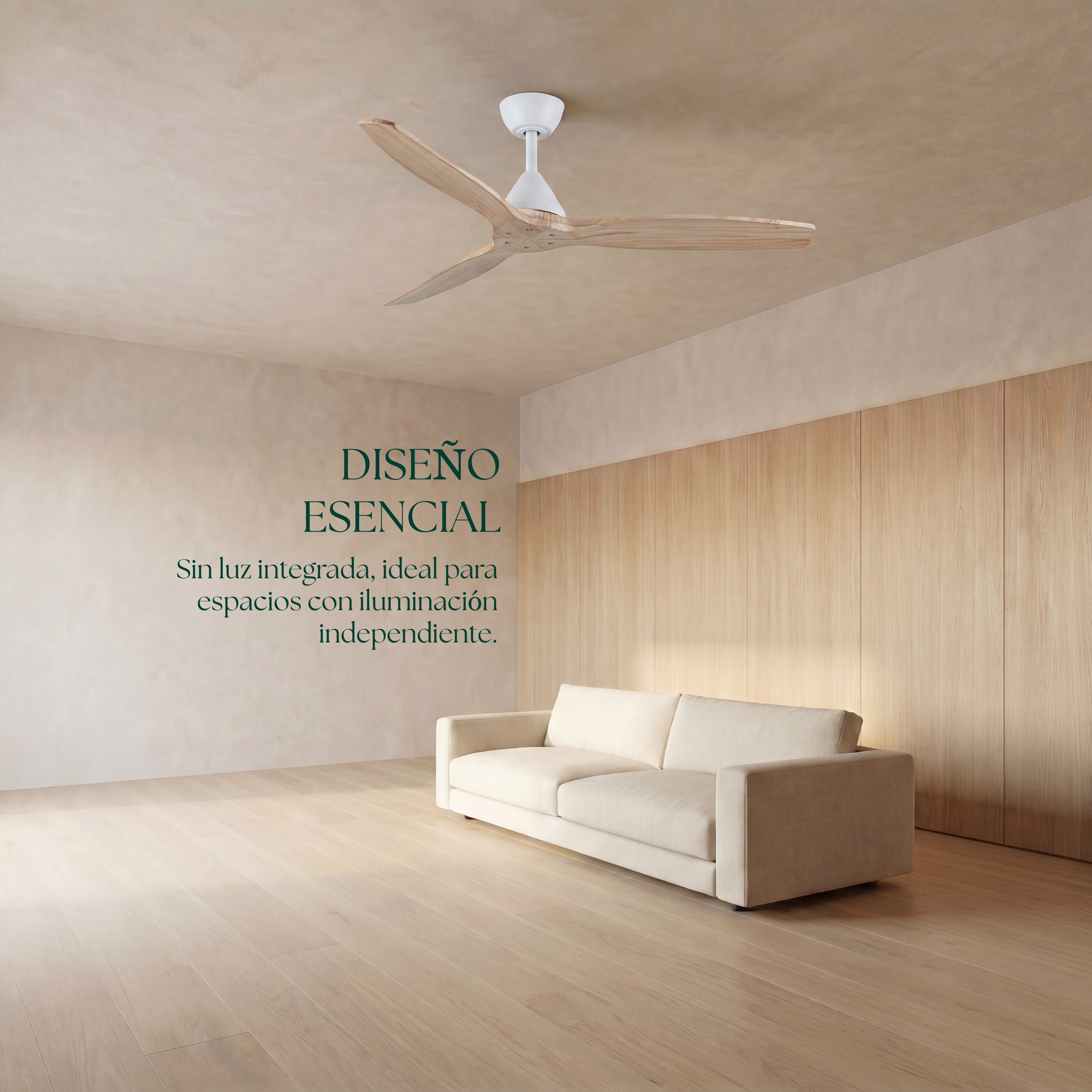 Dolomiti Ventilador de Techo Madera (132 cm / 112 cm)