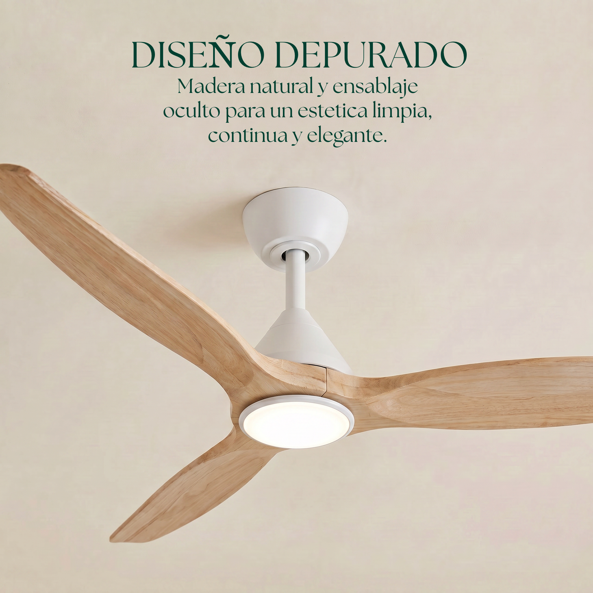 Dolomiti Ventilador de Techo Madera (132 cm / 112 cm)
