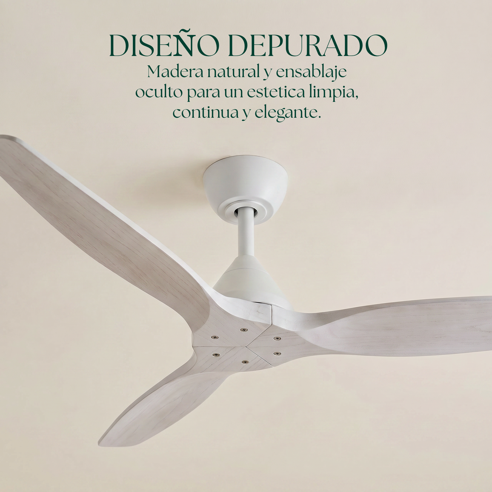 Dolomiti Ventilador de Techo Madera (132 cm / 112 cm)