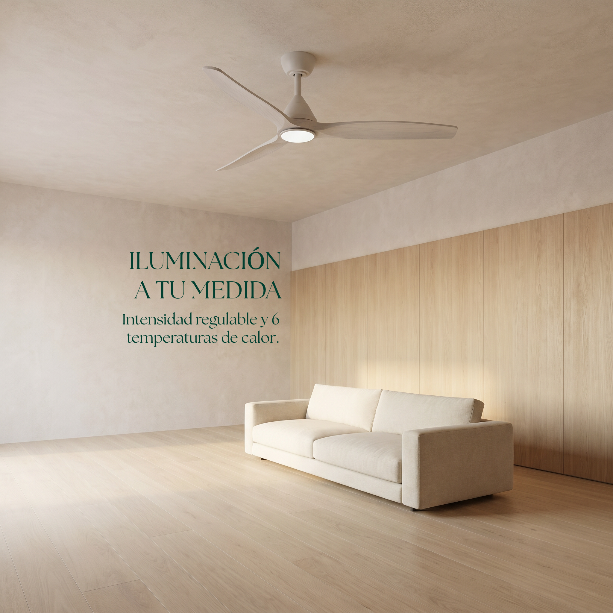 Dolomiti Ventilador de Techo Madera (132 cm / 112 cm)